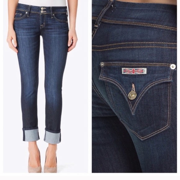 hudson ginny crop straight with cuff